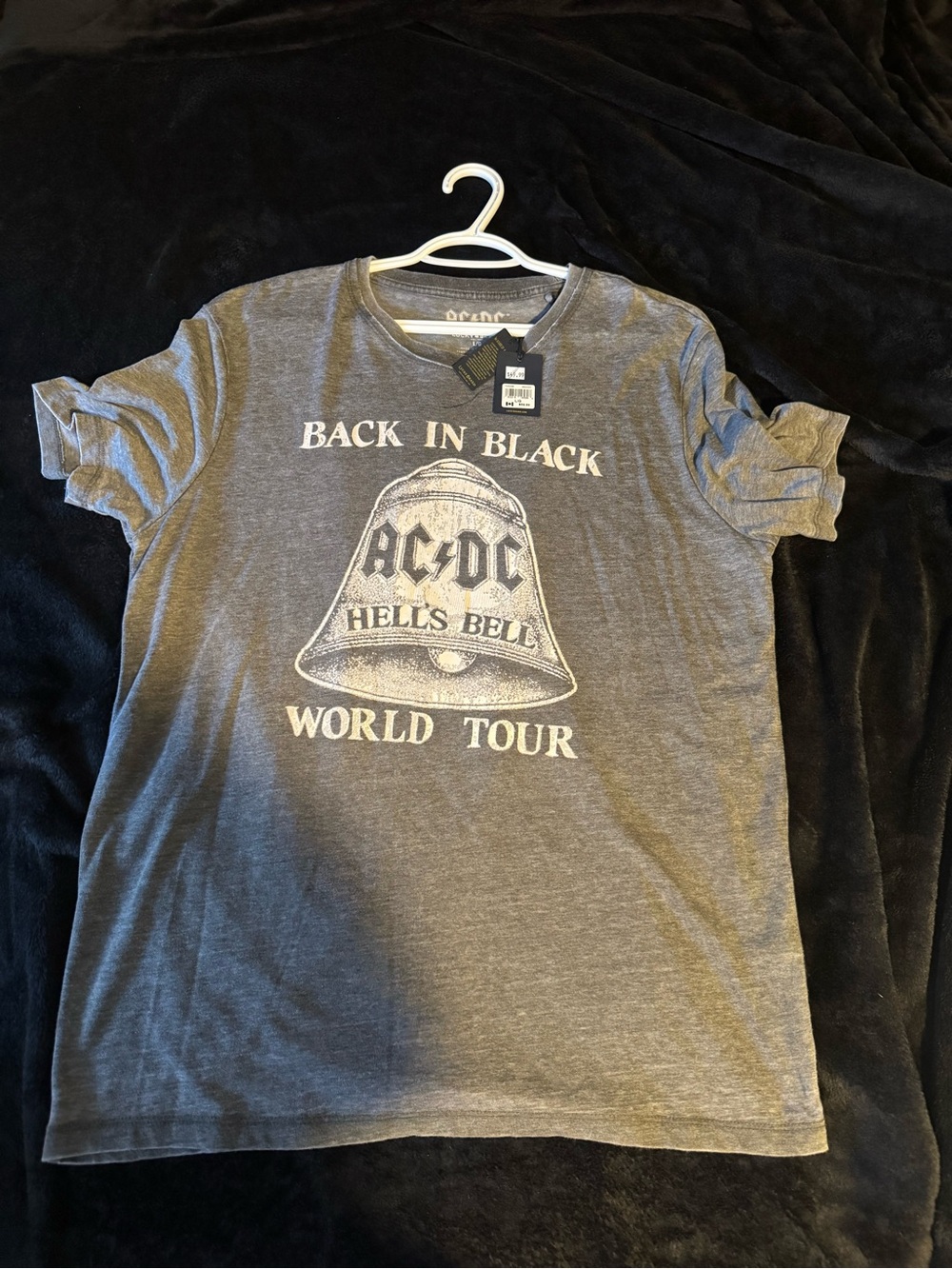 AC/DC Grey 'Back In Black' Kids Graphic Tee